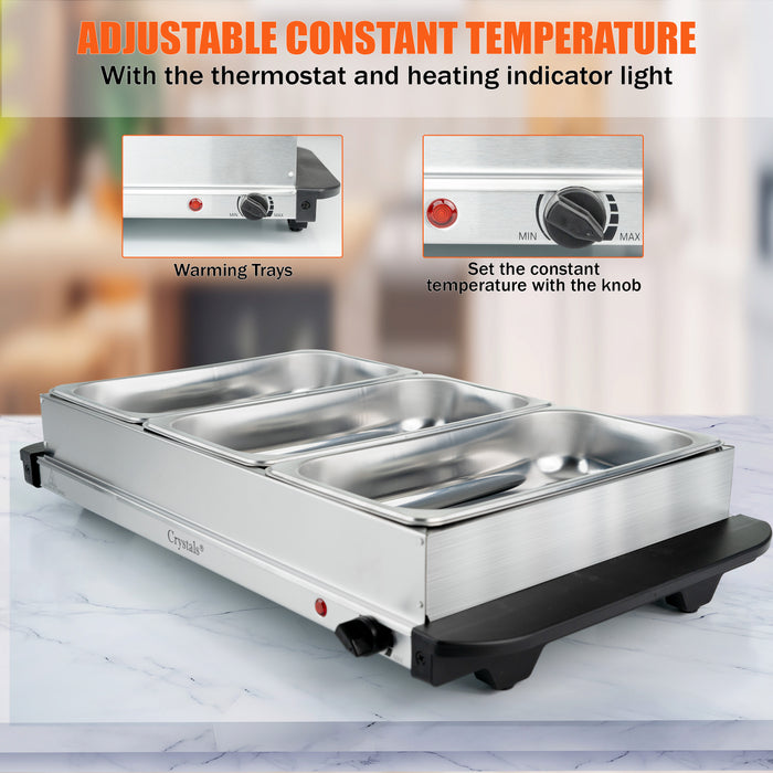 Compact and portable Electric Buffet Server, perfect for catering events, BBQs, and buffet-style meals.