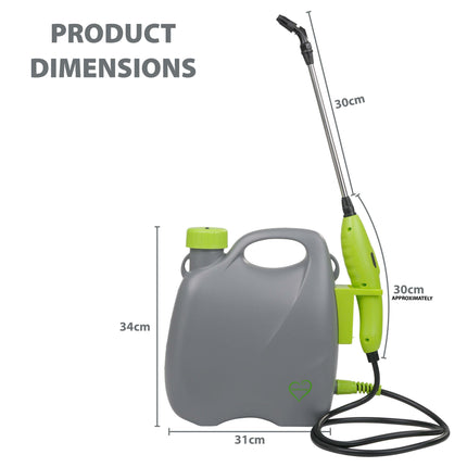Rechargeable 5L backpack sprayer for outdoor garden use in the UK