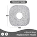 Square microfiber replacement mop heads for floor cleaning