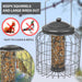 Secure twist and lift lock bird feeder for nuts