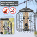 Bird feeder with hanging hook and squirrel protection