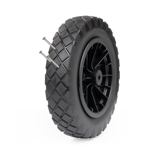 Solid rubber 14-inch puncture-proof wheel for trolleys and construction sites