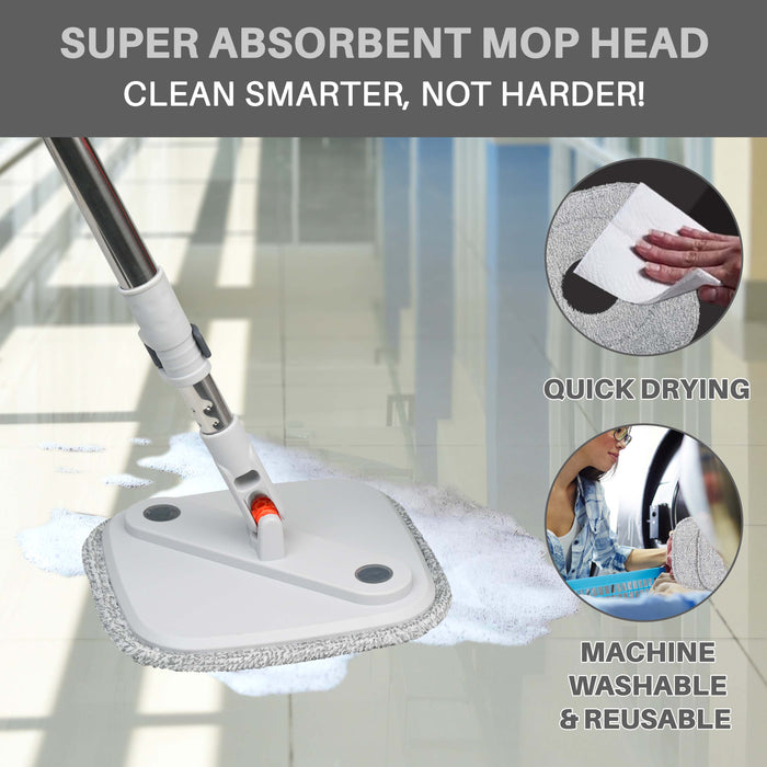 Compatible square mop head refills 4pcs for spin buckets