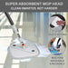 Compatible square mop head refills 4pcs for spin buckets