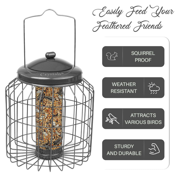 Squirrel resistant nut feeder ideal for UK garden birds