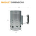 Stay-Cool Handle BBQ Chimney Starter – Safe for Lighting Charcoal in the UK