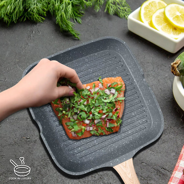 Griddle pot with premium stone coating for even heat distribution