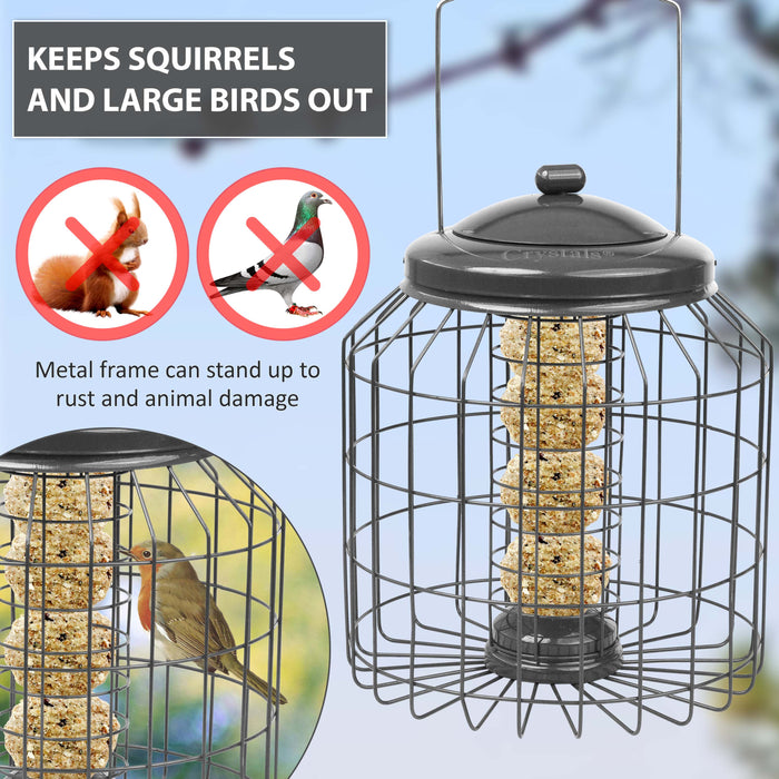 Twist and lift locking lid fatball bird feeder squirrel proof