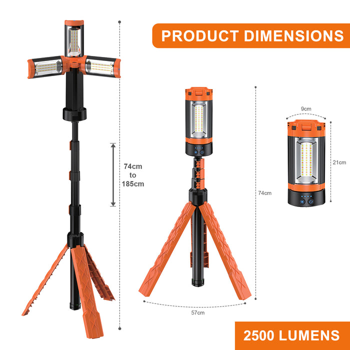 USB-C fast charging portable LED work light for quick recharging, ideal for UK professionals