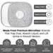 Washable microfiber mop head refills square shape 4 pack