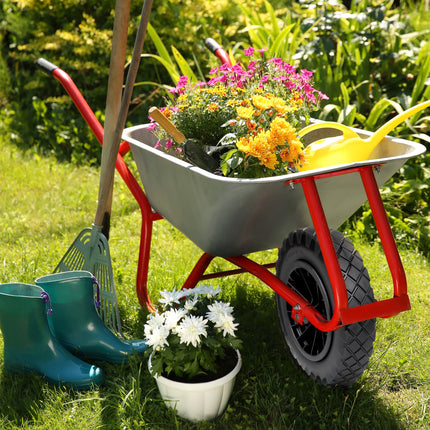 Weather-resistant PU black 14-inch wheel replacement for garden carts
