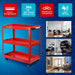 UK workshop tool storage cart with 3 shelves – durable and practical.
