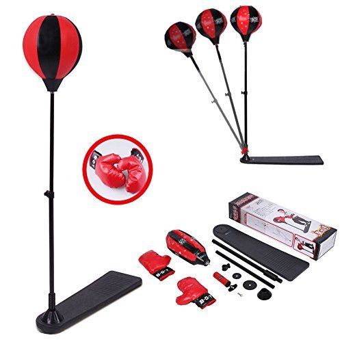 Kids Boxing Punch Bag With Mitts Gloves Kit