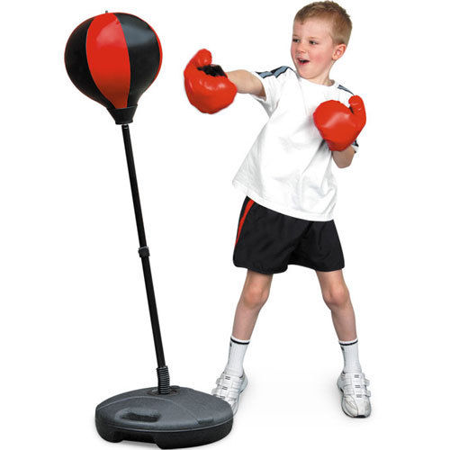Kids Freestanding Boxing Punch Bag with Gloves
