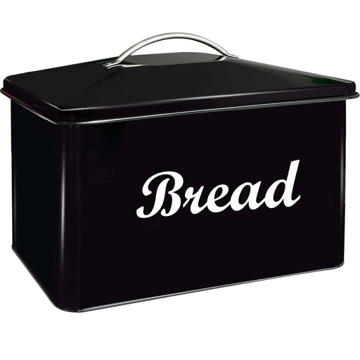 Black Stainless Steel Bread Bin