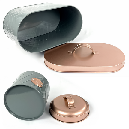 Classic Bread Tin Kitchen Sealed Handle Lid 