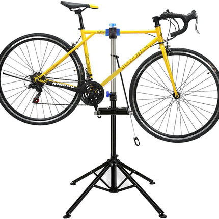 Adjustable Folding Bike Repair Stand with 360° Clamp & Parts Tray