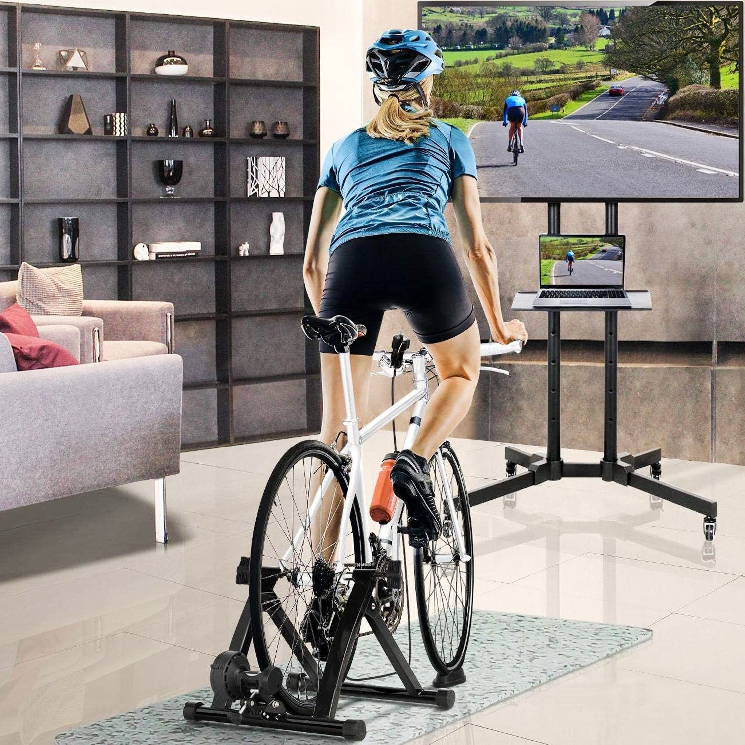 Turbo Trainer Indoor Bike Stand For Converting A Bicycle To A