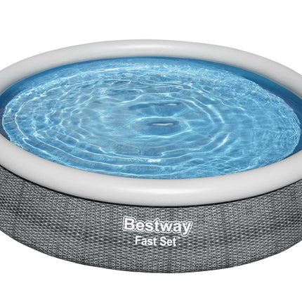Bestway 12ft Rattan Effect Inflatable Swimming Pool