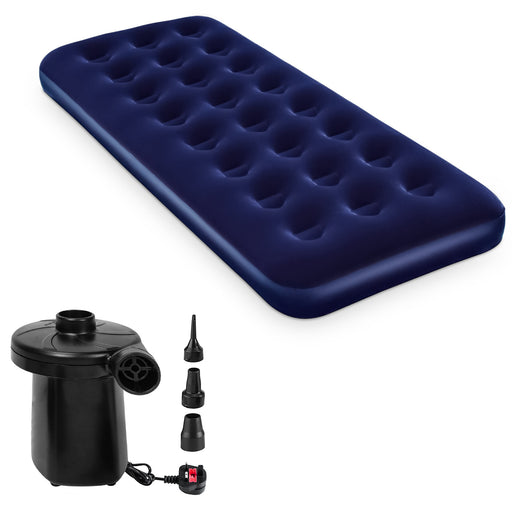 single air bed with electric pump