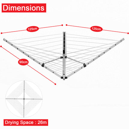 Dimensions Wall Mounted Clothes Airer