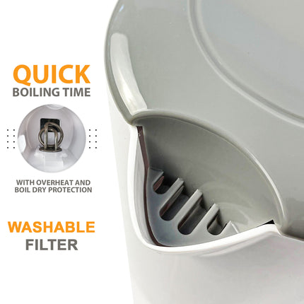 Electric Cordless Kitchen Kettle with Washable Filter