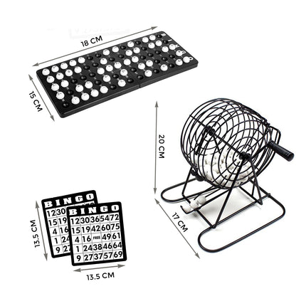 Bingo Wire Cage Lotto Game Full Set with Balls and Cards