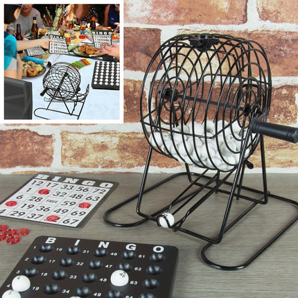 Bingo Wire Cage Lotto Game Full Set with Balls and Cards