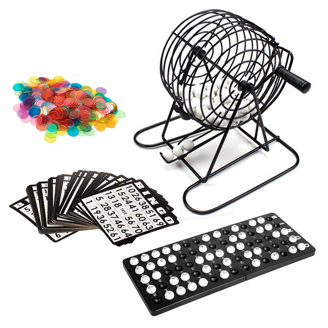 Bingo Wire Cage Lotto Game Full Set with Balls and Cards