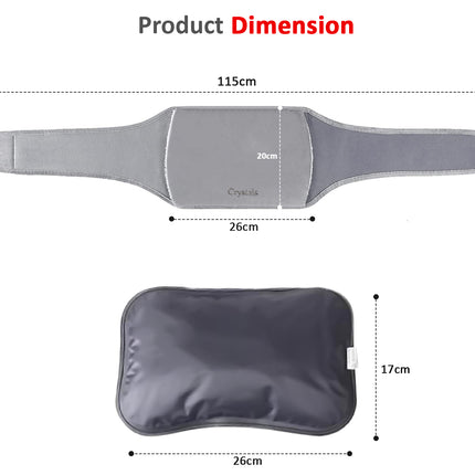 Rechargable Electric Hot Water Bottle with Belt