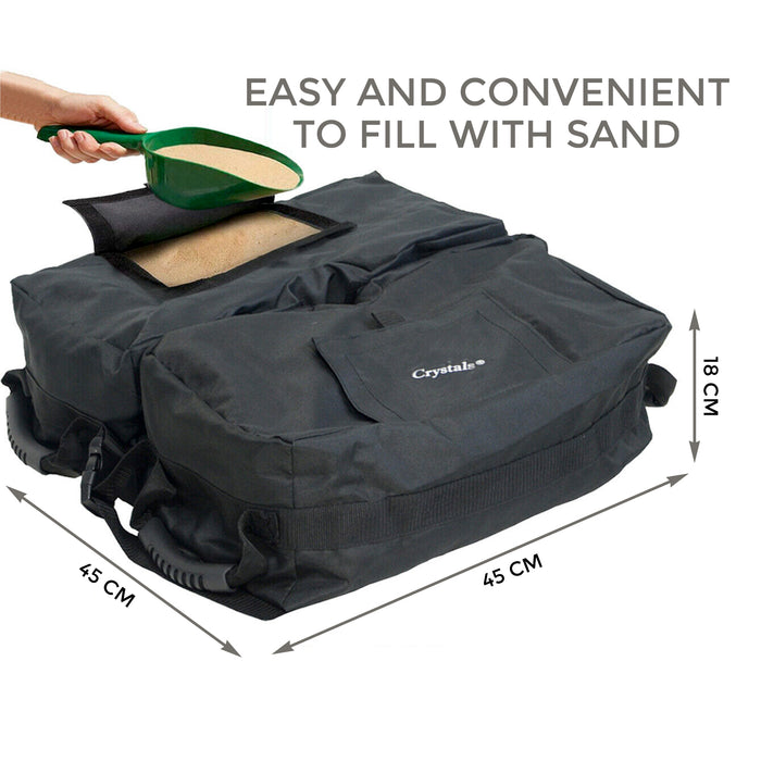 Detachable Black Oxford Sandbag Parasol Base
