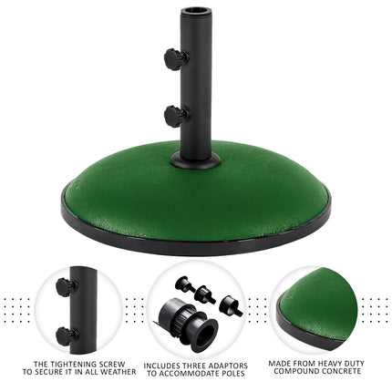 Umbrella Parasol Base 11kg Round Green