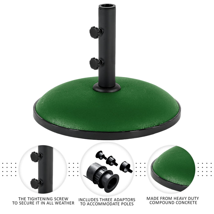 Umbrella Parasol Base 11kg Round Green