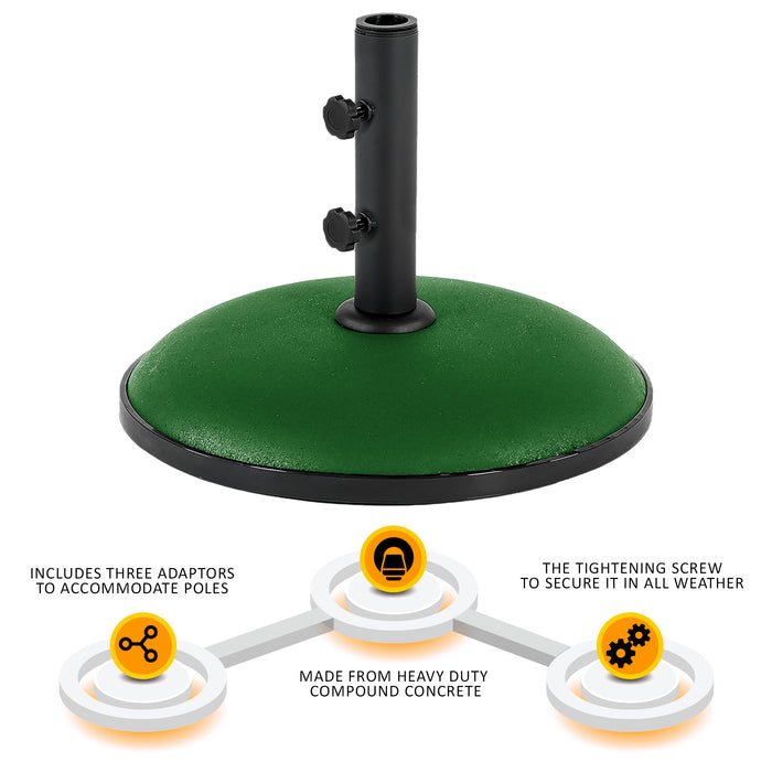 Umbrella Parasol Base 11kg Round Green