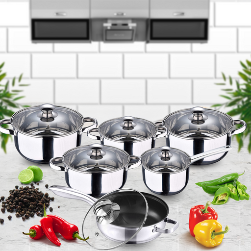 12pc Stainless Steel Cookware