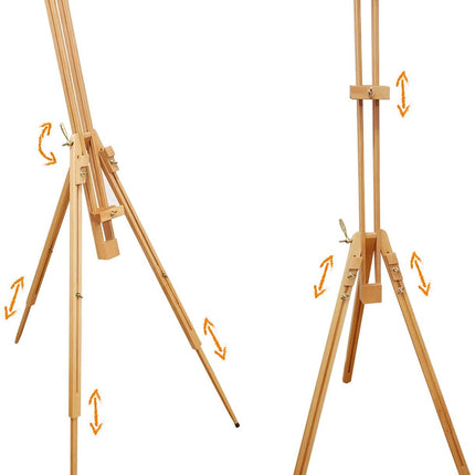 180cm Artist Studio Wooden Easel