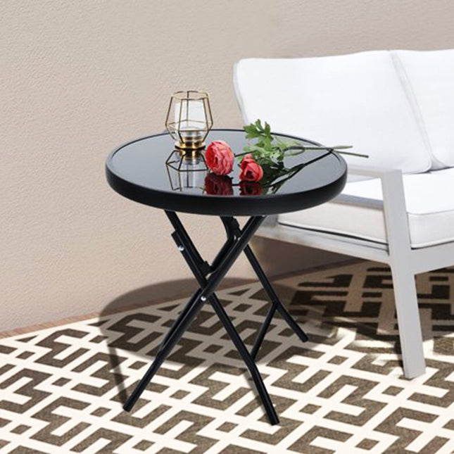 Drink Table Folding Side Round