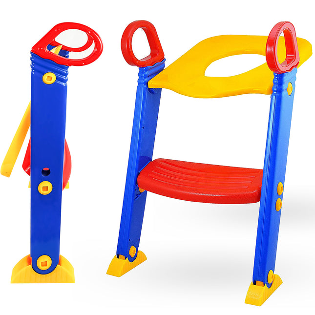 Toddler Toilet Training Seat with Step Ladder – 3-in-1 Foldable Design
