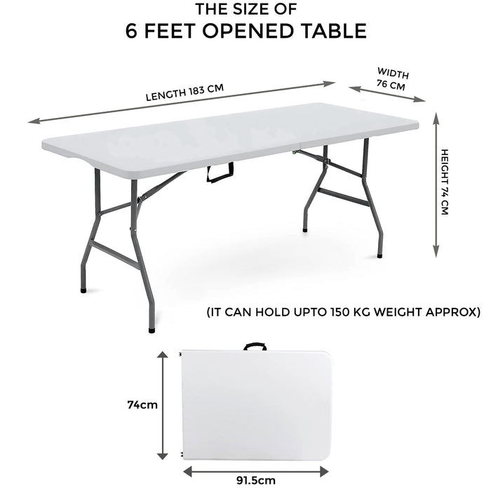 6ft Table Size and Dimensions