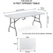 6ft Table Size and Dimensions