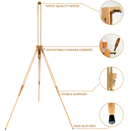180cm Artist Studio Wooden Easel