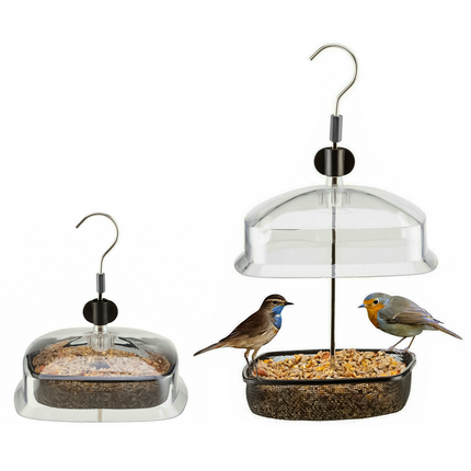 Hanging bird seed feeder for UK gardens and small birds