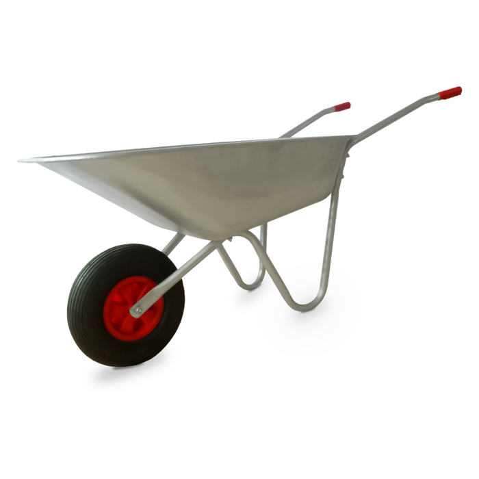 Wheelbarrow with 13 inch pneumatic tyre for rough terrain