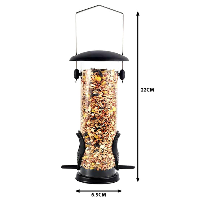 Wild bird seed feeder with hanging hook – ideal for UK gardens